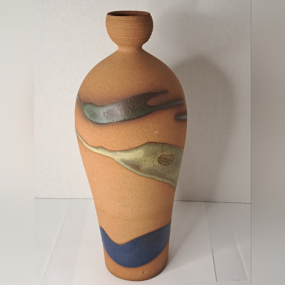 Rodolfo Drip Glaze Pottery Jar / Vase, signed Rodolfo for Alfadom. - Picture 2 of 7